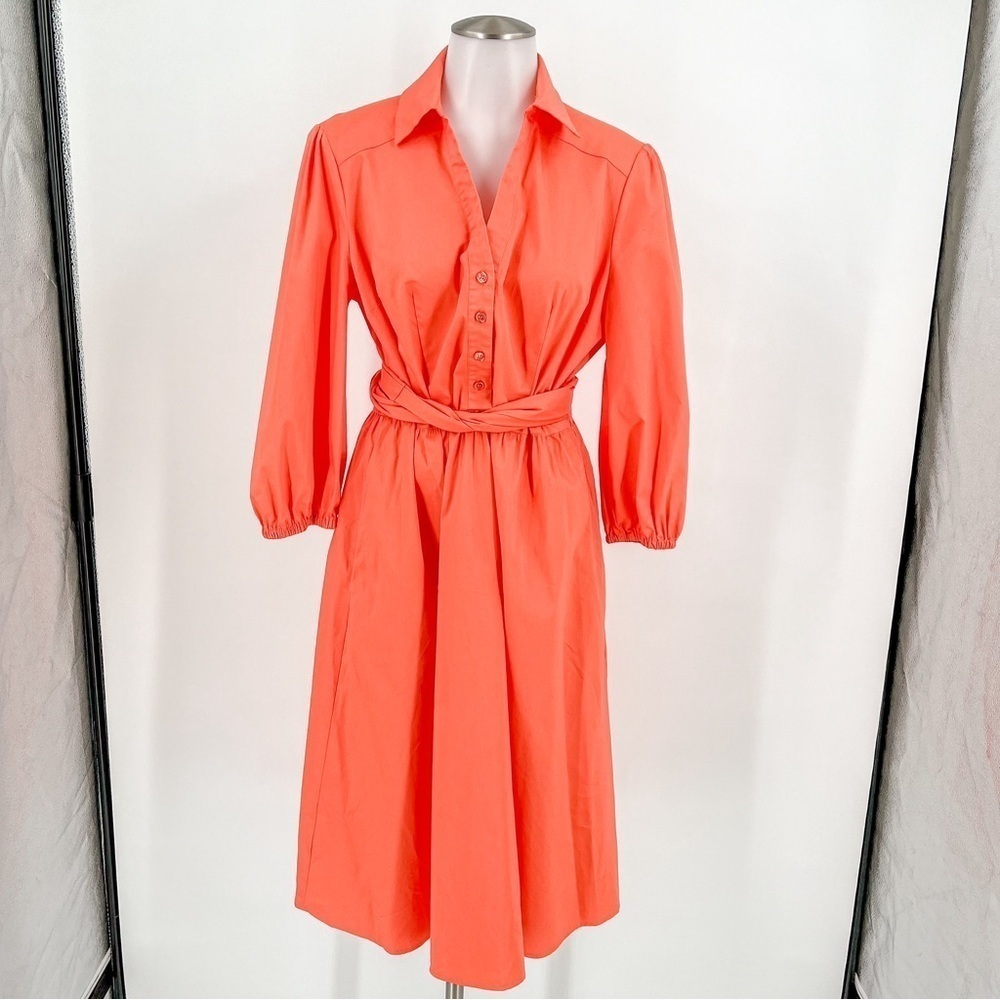 New York and Co Orange midi dress
